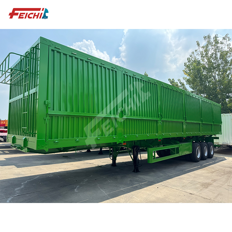 Tri-Axles 60 Tons Carbon Steel Van Semi-Trailers Transport Utility Goods/Cargo Box Semi Trailer