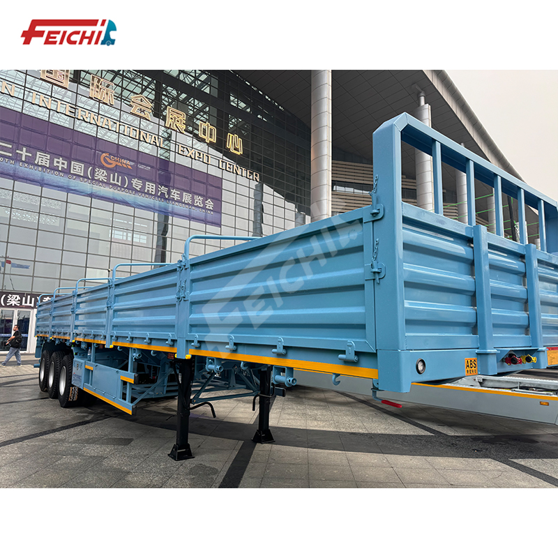 Africa Specific 3 Axle 60 Tons Blue Plate Side Board Side Wall Semi Trailer