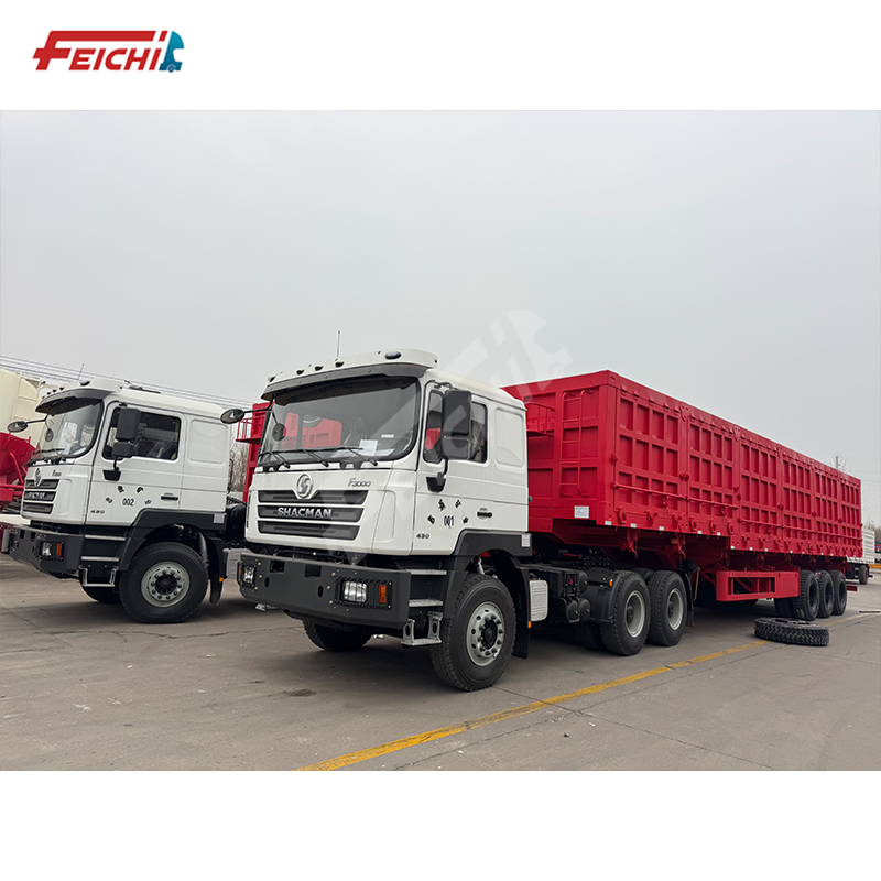 3 4 Axle Side Tipping Semi Trailer 50 60