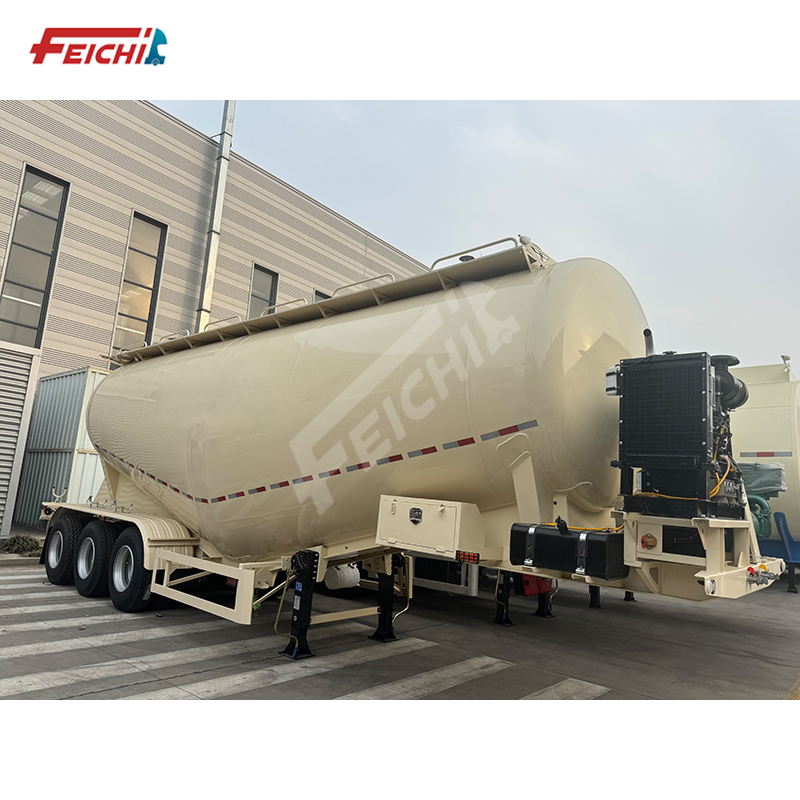 3 Axle 30/40 Ton Bulk Cement/Fly Ash/Flour/Powder Carbon Steel Material Transport Cement Tanker Semi