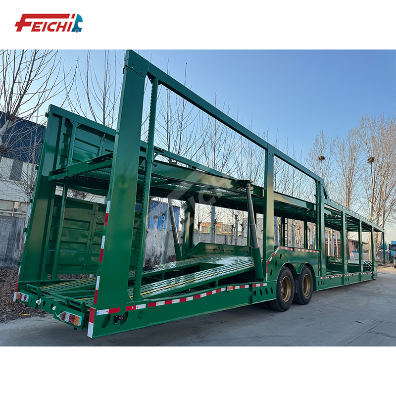 2 Axle Transport Cars Double Deck Auto C