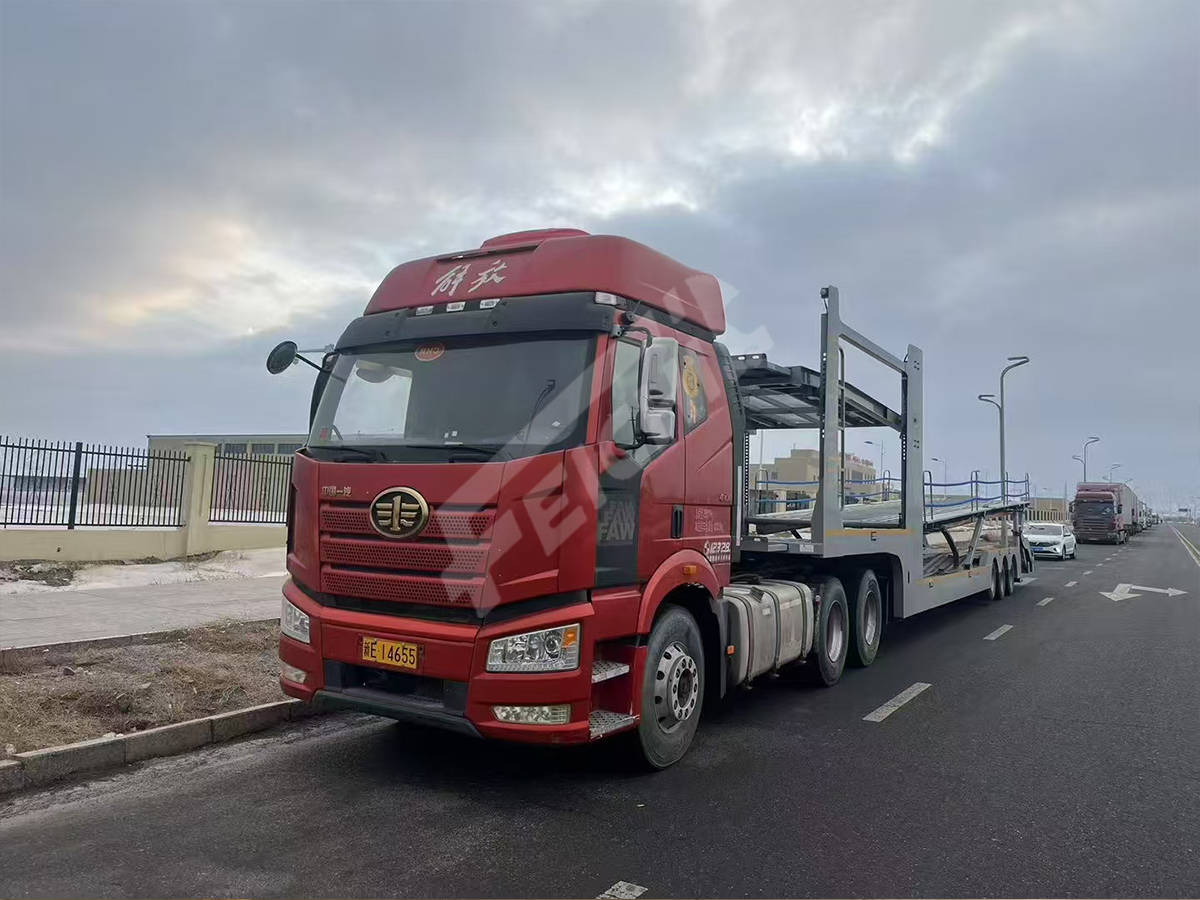 3-Axle Car Carrier Trailer to be Shipped