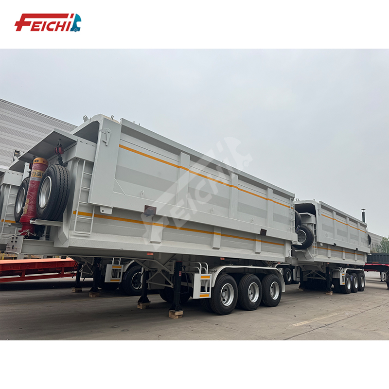 Customized 3 Axles Hydraulic Rear Tippin