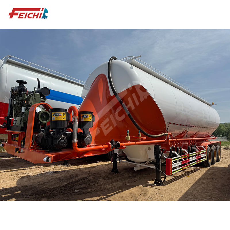 3 Axle Cement Tanker Trailer 30/48/60Cbm Bottom Discharge/Unloading Bulk Cement Tank Semi Trailer