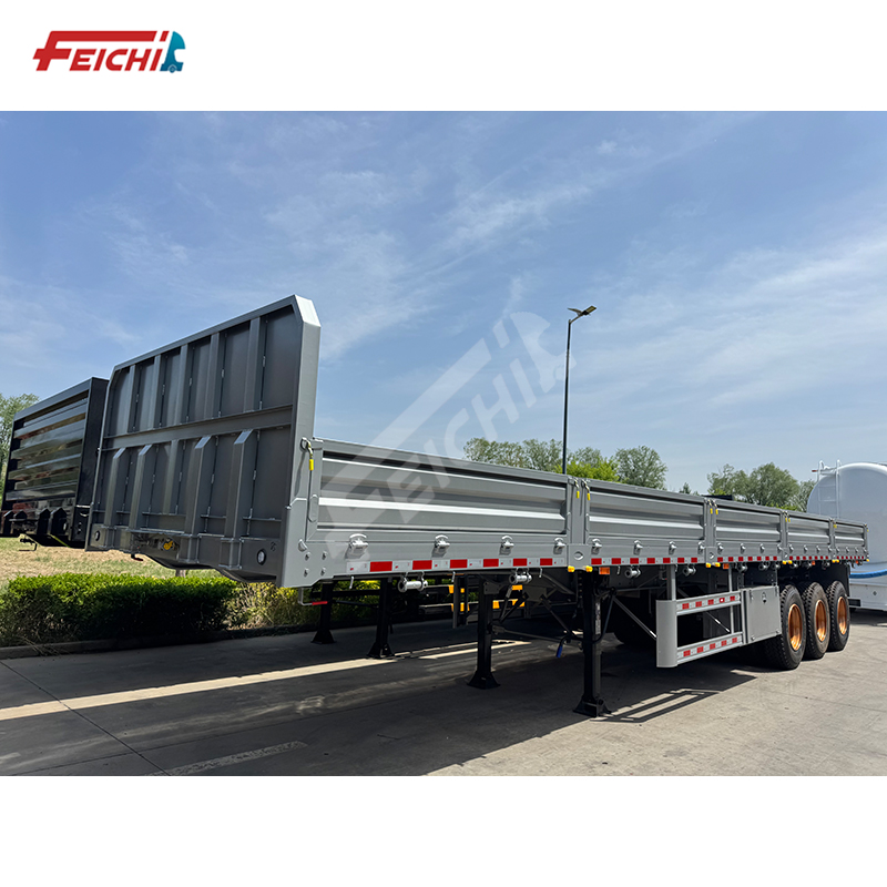 3-Axle Transport 60 Tons Cargo Dropside Trailer Fence Semi-Trailer Saudi Arabia Customised Model