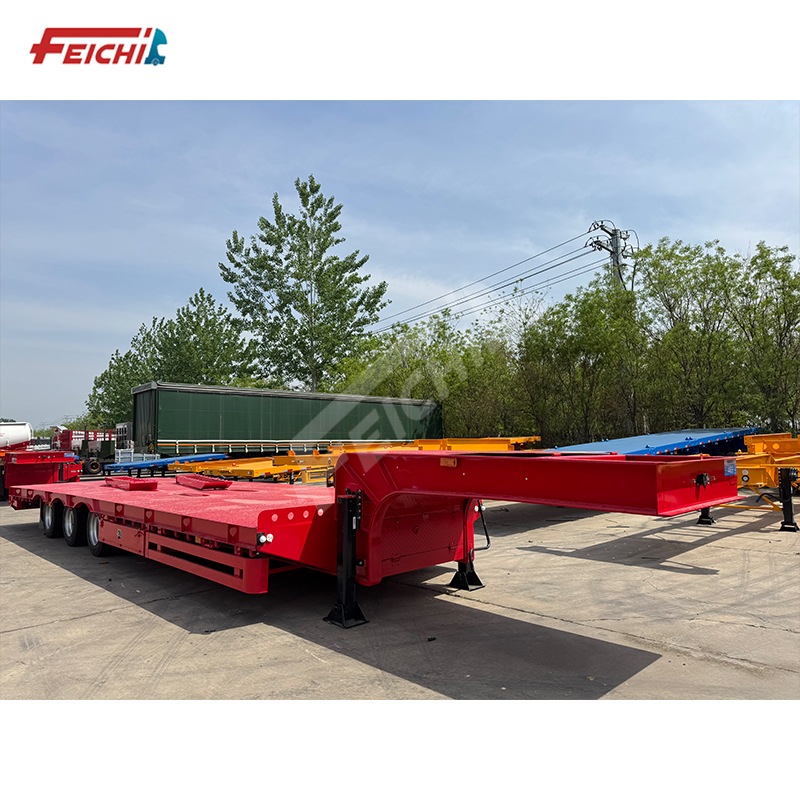 FeiChi Factory Size Customized 3 Axle Loading Capacity 30-60 Tons 11 Meter Gooseneck Lowbed Lowboy S