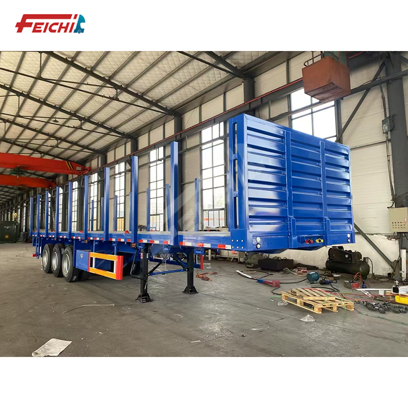 FeiChi 3 Axle Flatbed Semi Trailer with 