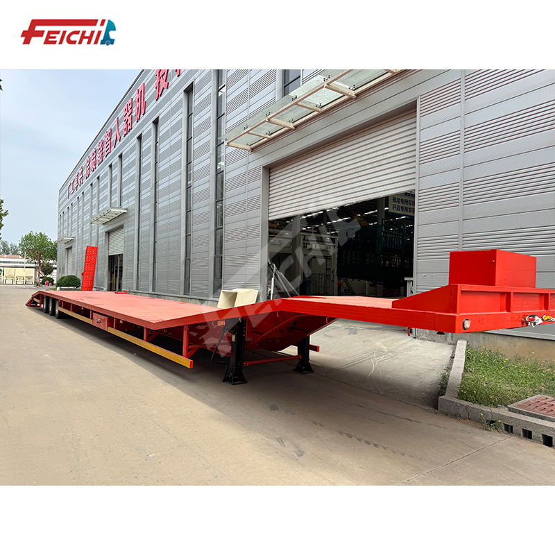 Factory Supply 3 Axle Lowbed Trailer Tra