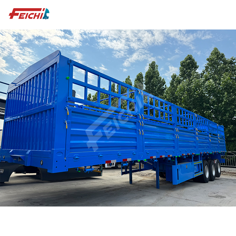 Customizable 3 Axle 60-80 Ton Fence Plate Semi-trailer Bulk Cargo Transport SideBoard Semi Trailer