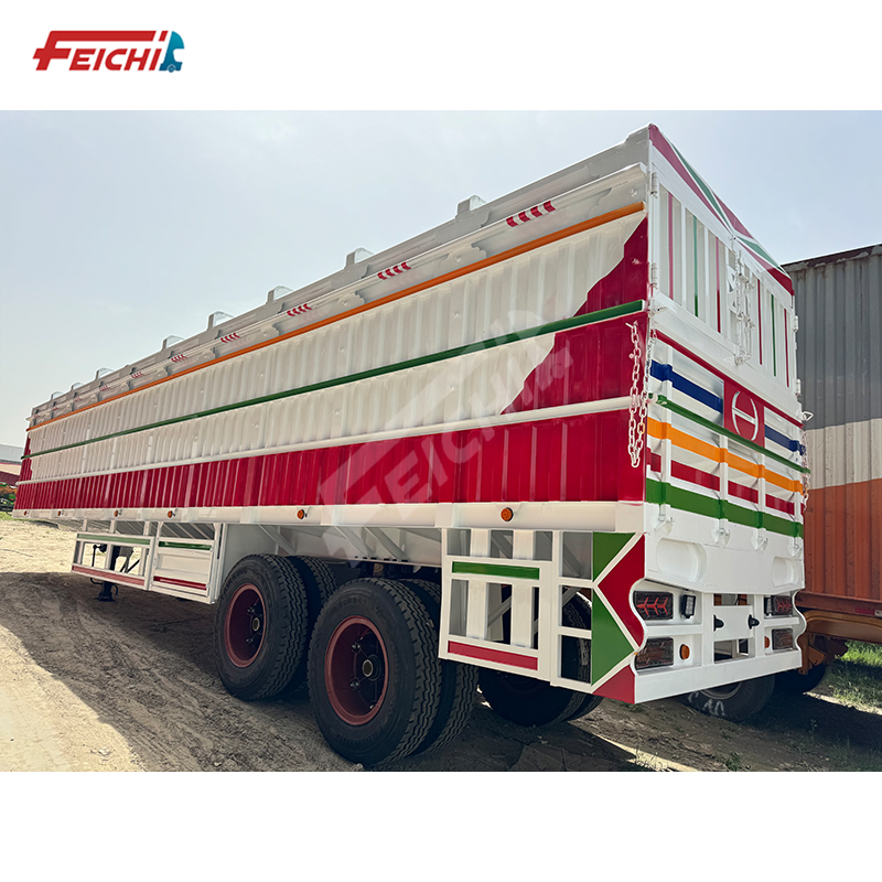 High-sided Semi-trailer 2 Axles Side Rails 40 Tons Large Capacity High Wall Semi Trailer Export to S