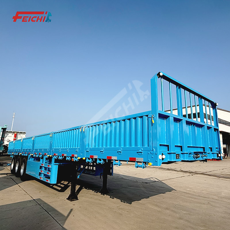 FeiChi Railboard Semi-trailer 3 Axles 60Tons Large Capacity Transport Cargo Panel Semi Trailer