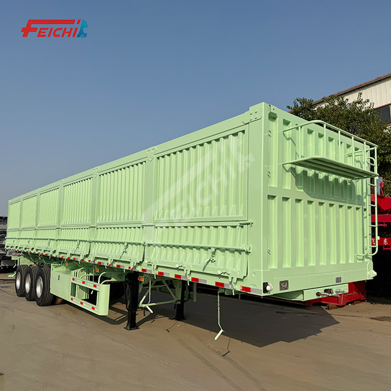 FeiChi Brand Side Tipping Semi Trailer Tipper Hydraulic Dump Semi Trailer 100Ton Side Dump Semi Trai