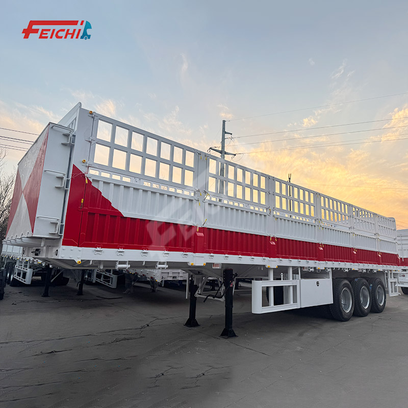 3 Axles 80-100Tons High Sidewall Semi-Tr