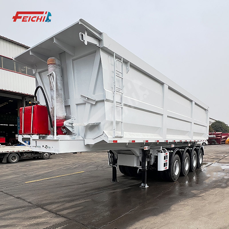 Hydraulic 4 Axle U Type Rear Dump Semi T