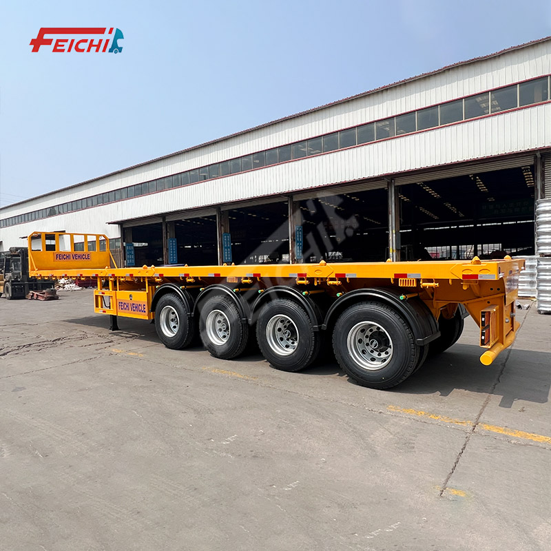 Factory Direct 80 Ton 4 Axle Flatbed Sem