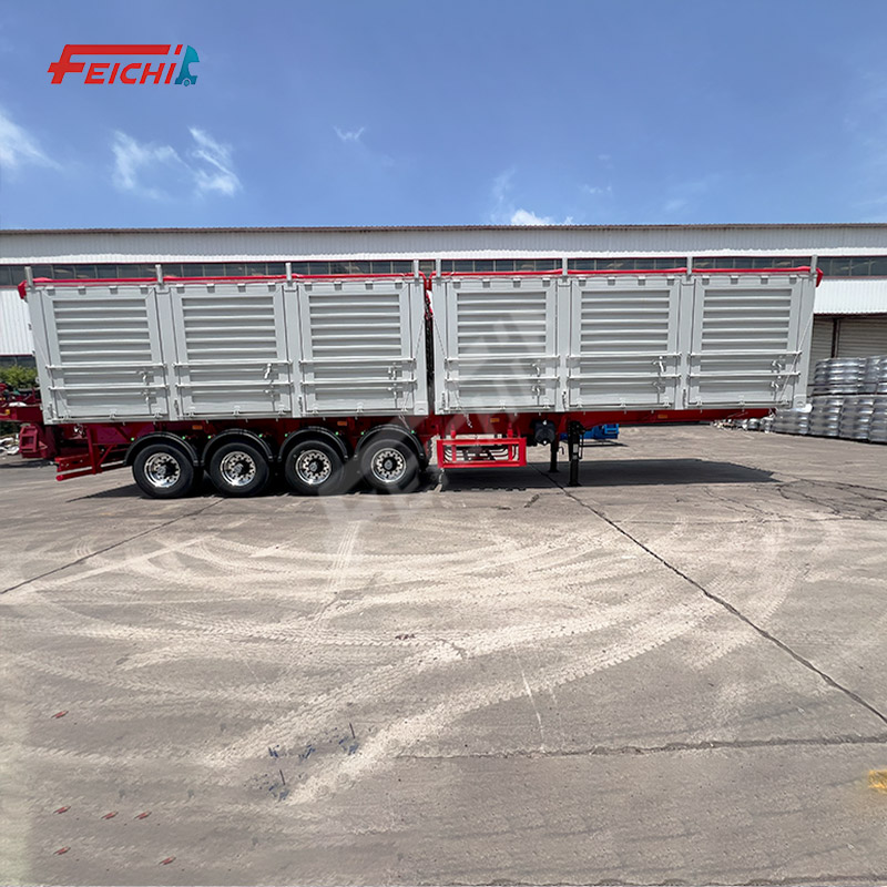 FEICHI Side Wall Semi Trailer 4 Axles 60