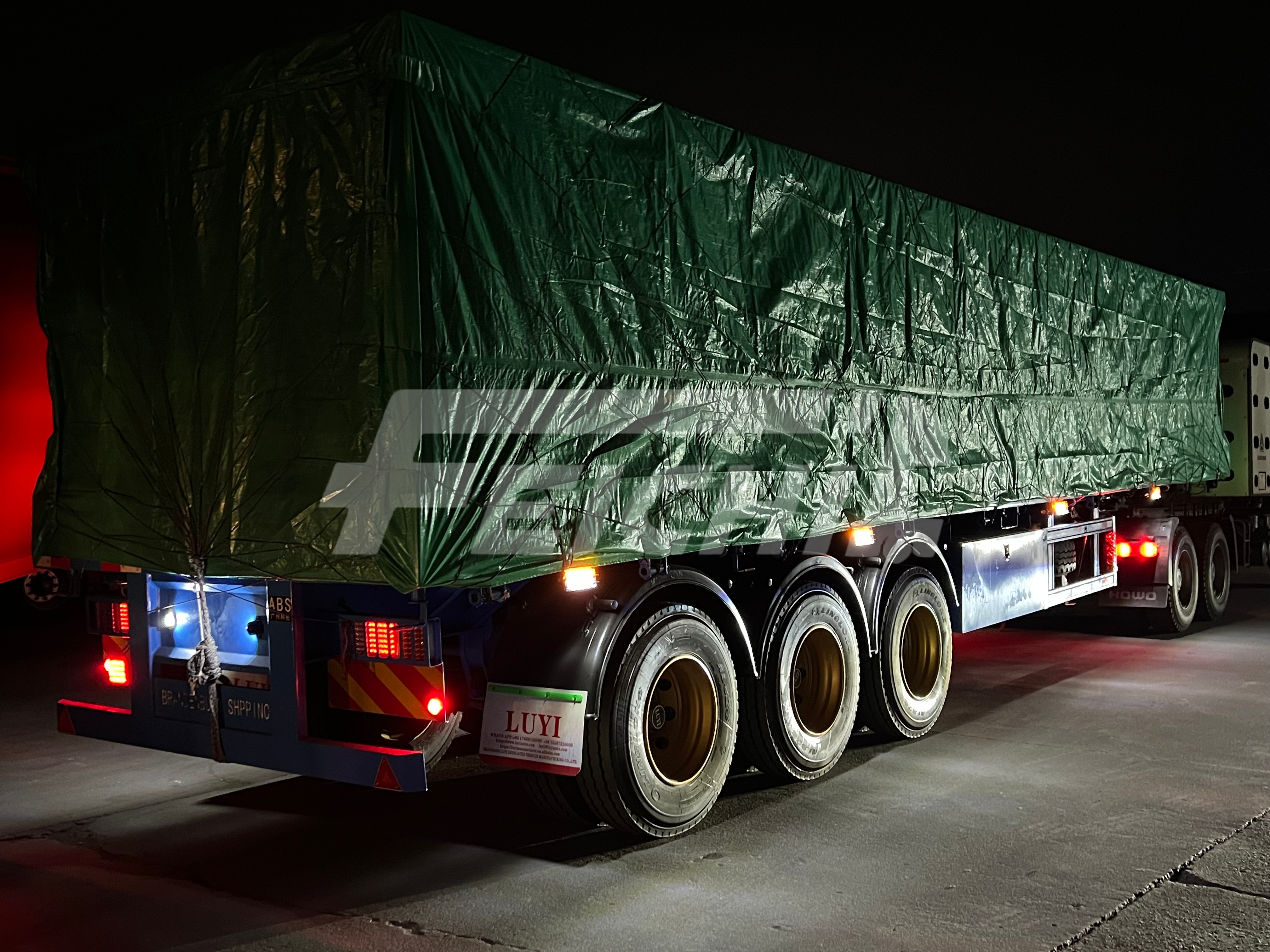 3‑Axle Container Flatbed Semi‑